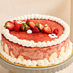 Yummy Eggless Strawberry Cake 6 Inches