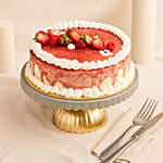 Yummy Eggless Strawberry Cake 8 Inches