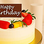 Eggless Chantilly Fruit Cake For Birthday