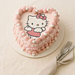 Hello Kitty Heart Shape Cake