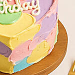 Colorful Heart Shaped Birthday Cake