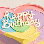 Colorful Heart Shaped Birthday Cake