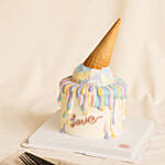 Rainbow Ice Cream Cone Cake