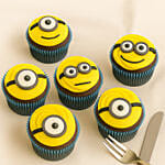 Minion Theme Chocolate Cupcakes 6 Pcs