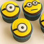 Minion Theme Chocolate Cupcakes 6 Pcs