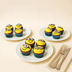 Minion Theme Chocolate Cupcakes 12 Pcs