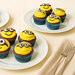 Minion Theme Chocolate Cupcakes 12 Pcs