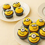 Minion Theme Chocolate Cupcakes 18 Pcs