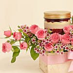 Jar Cake and Roses Box