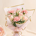 Mother Day Pink Flowers and Bento cake Bundle