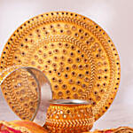 Yellow Karwa Chauth Pooja Thali Set