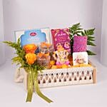 Traditional Sweet & Tea Deepawali Hamper with Ganesha