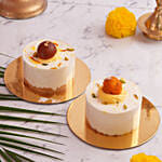 Eggless Gulab Jamun and Ladoo Cake 2 Pcs