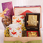 Divine Ganesha Gift Hamper with Sweets, Dry Fruits