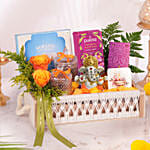 Traditional Sweet & Tea Deepawali Hamper with Ganesha