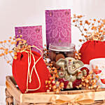 Celebration Basket with Diwali Mug and Treats