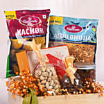 Celebration Gift Hamper with Snacks, Dry Fruits & Sweets