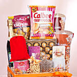 Grand Deepawali Gift Hamper with Sparkling Drink, Dry Fruits & Treats