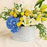 Bright Blooms Box with Hydrangea Roses & Lilies