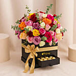 Colorful Blooms and Rochers Box