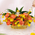 Deepavali with Flowers and Ganesha