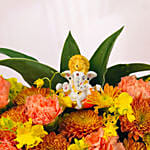 Deepavali with Flowers and Ganesha