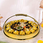 Premium Deepavali Chocolate & Dry Fruit Tray with Lord Ganesha Idol