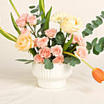 Peach Blossoms Tulips & Roses