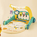 2 in 1 Pedal Piano Harps Walker With Flower Bouquet