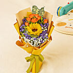 2 in 1 Pedal Piano Harps Walker With Flower Bouquet