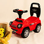 Ride On Push Car and Love Charm Bouquet