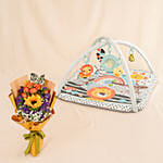 Square Game Mat With Flower Bouquet