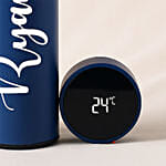 Personalised Blue LED Temperature Bottle