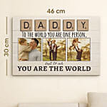 Personalised Canvas Photo Frame For DAD