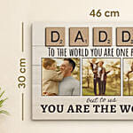 Personalised Canvas Photo Frame For DAD