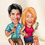Couple on Vacation Caricature