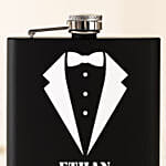 Gentlemen Personalised Stainless Steel Hip Flask