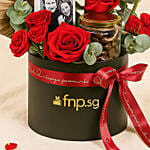 Golden Romance Flower & Wine Box