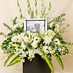 Personalised Frame Sympathy Grand Flower Stand