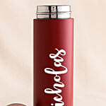 Personalised Red LED Temperature Bottle for Him