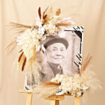 Personalised Sympathy Expression Stand with Dry Flowers