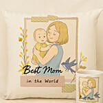 Personalise Your Ghibli Best Mom Mug And Cushion Combo