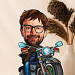 Personalized Biker Caricature