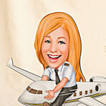Personalized Caricature for Female Pilot