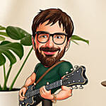 Personalized Caricature Gift for Guitarist