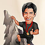 Personalized Men Achiever Caricature