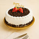 Delish Black Forest Happy Birthday Cake