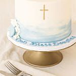 Floral Christening Truffle Cake