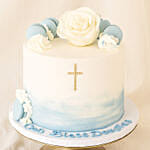 Floral Christening Truffle Cake