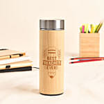 Best Teacher Ever Bamboo Water Bottle